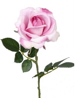 Bellatio Flowers & Plants Kunstbloem roos Carol roze 37 cm
