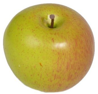 Bellatio Flowers & Plants Kunstfruit - appel - verzwaard - 8 cm - fruitschaal