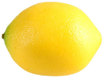 Bellatio Flowers & Plants Kunstfruit - citroen - geel - 7 cm - namaak/nep fruit - verzwaard -?kunststof decoratie?