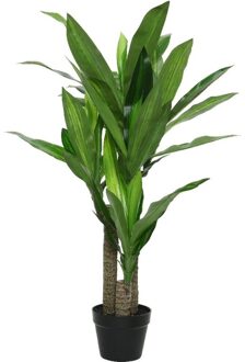 Bellatio Flowers & Plants Kunstplant drakenbloedboom - in pot - Dracaena - 105 cm