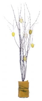 Bellatio Flowers & Plants Kunsttakken - berkentakken - 115 cm - bruin - paastakken - paasdecoratie