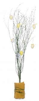 Bellatio Flowers & Plants Kunsttakken - berkentakken - 75 cm - groen - paastakken - paasdecoratie