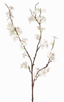 Bellatio Flowers & Plants Witte appelbloesem kunstbloem/tak met 57 bloemetjes 84 cm