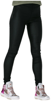 Belle Middle Waist Coated Legging Dames Broek - Maat W36