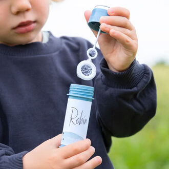 Bellenblaas blauw - set van 12