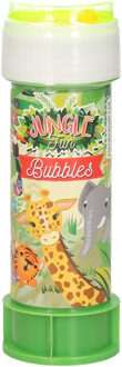 Bellenblaas - jungle/safari dieren - 60 ml - voor kinderen - uitdeel cadeau/kinderfeestje Multi