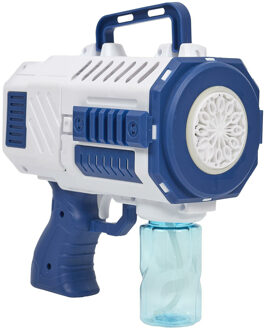 Bellenblaas speelgoed pistool - kunststof - 19 cm - series bellen blazen - buiten Blauw