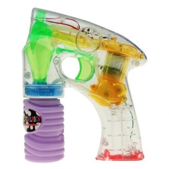 Bellenblaas speelgoed pistool met LED licht 14 cm