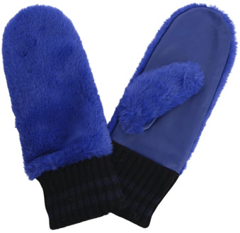 Bellerose Blauwe Handschoenen van Imitatieleer Bellerose , Blue , Dames - M