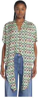 Bellerose Groene Top Shirt Viscose Samenstelling Bellerose , Multicolor , Dames - M,S,Xs