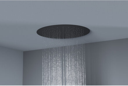 Bellezza Bagno Hoofddouche Belleza Bagno ClipOn Inbouw Regendouche Rond 44 cm Mat Zwart Bellezza Bagno