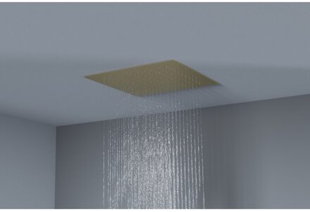 Bellezza Bagno Hoofddouche Belleza Bagno ClipOn Inbouw Regendouche Vierkant 34x34 cm Goud