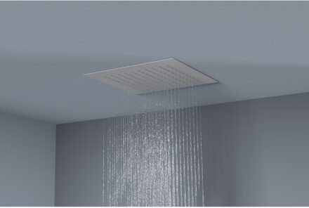 Bellezza Bagno Hoofddouche Belleza Bagno ClipOn Inbouw Regendouche Vierkant 34x34 cm Mat Wit Bellezza Bagno