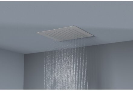 Bellezza Bagno Hoofddouche Belleza Bagno ClipOn Inbouw Regendouche Vierkant 34x34 cm Mat Wit