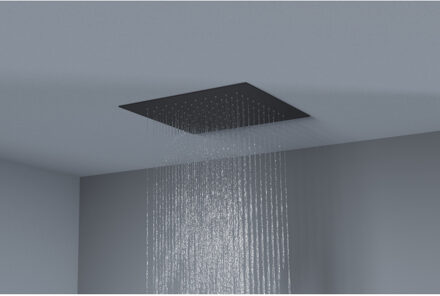 Bellezza Bagno Hoofddouche Belleza Bagno ClipOn Inbouw Regendouche Vierkant 34x34 cm Mat Zwart