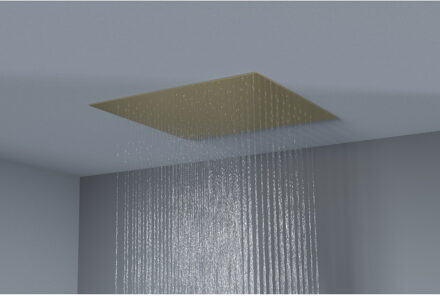 Bellezza Bagno Hoofddouche Belleza Bagno ClipOn Inbouw Regendouche Vierkant 44x44 cm Goud Bellezza Bagno