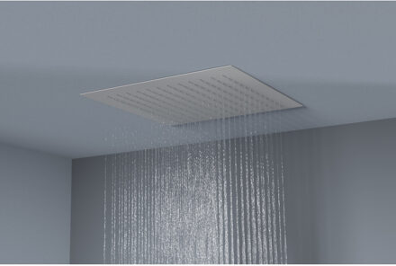 Bellezza Bagno Hoofddouche Belleza Bagno ClipOn Inbouw Regendouche Vierkant 44x44 cm Mat Wit Bellezza Bagno