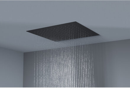 Bellezza Bagno Hoofddouche Belleza Bagno ClipOn Inbouw Regendouche Vierkant 44x44 cm Mat Zwart Bellezza Bagno