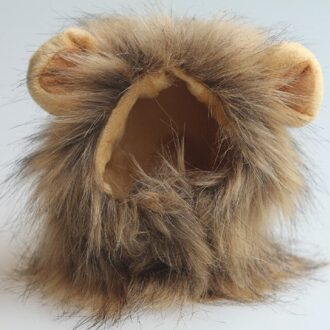 Belmil Grappige Leuke Huisdier Kat Kostuum Lion Mane Pruik Cap Voor Kat Hond Halloween Kerst Kleding Fancy Dress Met Oren huisdier Kleding 02