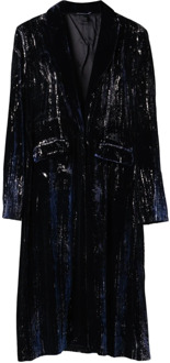 Belted Coats Avant Toi , Blue , Dames - Xl,L