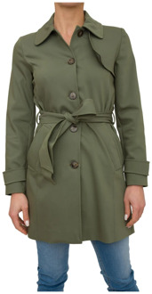 Belted Coats Marella , Green , Dames - Xl,M,S,Xs