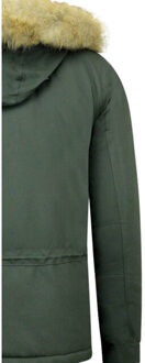 Beluomo Anorak winterjas met bontkraag Groen - XS