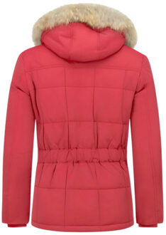 Beluomo Bontjassen winterjas lang - maat XS Rood