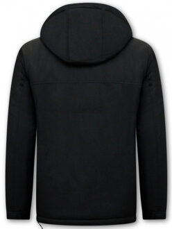 Beluomo Jas over je hoofd anorak winterjas Zwart - S