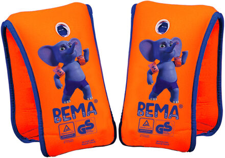 Bema 2x Oranje neopreen zwembandjes/zwemmouwtjes voor kinderen 11-30 kilogram - Zwembandjes