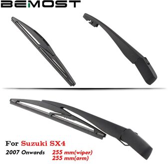 Bemost Auto Achter Ruitenwisser Arm Blade Borstels Voor Suzuki SX4 Vanaf 2007 Hatchback 255 Mm Terug Voorruit Auto Styling single arm