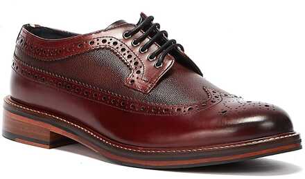 Ben Sherman Archie Brogue herenschoenen bordeauxrood Bourgogne - EU 44.5 / UK 10