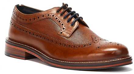 Ben Sherman Archie Brogue Leer Heren Tan Veterschoenen Bruin - EU 44.5 / UK 10
