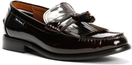 Ben Sherman Buster Leren Heren Rode Instappers Rood - EU 43 / UK 9