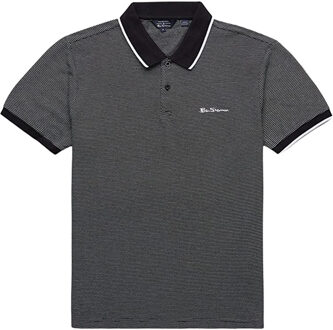 Ben Sherman Gestreept Heren Zwart/Wit Poloshirt