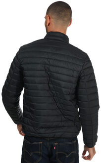 Ben Sherman Heren Ben Sherman Lichtgewicht gewatteerd jack met trechterhals in zwart - maat S