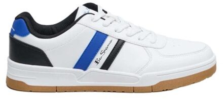Ben Sherman Heren Gebogen Trainers (Wit/blauw) - maat EU 44.5 / UK 10