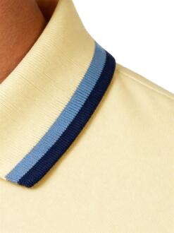 Ben Sherman | Heren Polo met Contrasterende Bies - maat M Beige