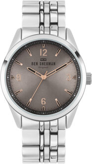 Ben Sherman Herenhorloge Kwarts Grijs - maat Zilver