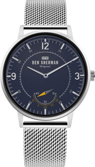 Ben Sherman Herenhorloge Kwarts Zwart Zilver - One Size