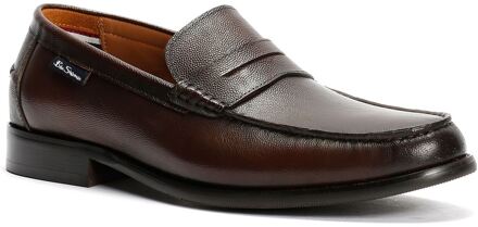 Ben Sherman Hester Leren Heren Bruine Instappers