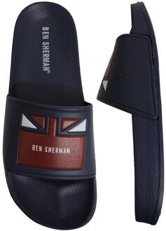 Ben Sherman Jet Heren Navy Sliders Blauw