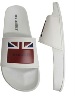 Ben Sherman Jet Heren Sliders Wit - EU 40.5 / UK 7