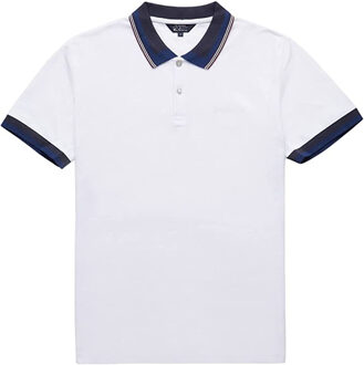 Ben Sherman Klassieke Gestreepte Kraag Heren Wit Poloshirt