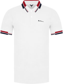 Ben Sherman Kraag Rente Heren Wit Polo Shirt