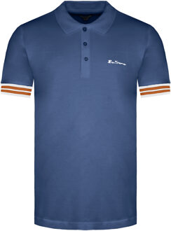 Ben Sherman Pineapple Pique Heren Blauw Poloshirt