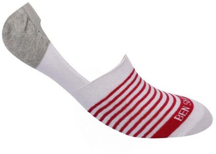 Ben Sherman Stripe No-Show Sokken voor volwassenen (pak van 3) (Wit/Grijs) - maat EU 41 - 45