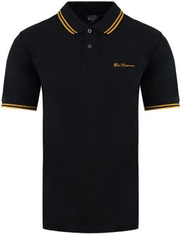 Ben Sherman Tweeling Gestipt Zwart Heren Poloshirt