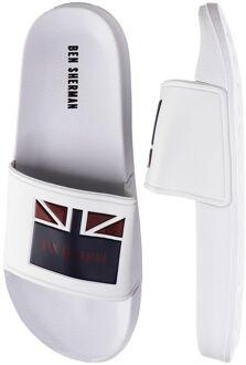 Ben Sherman Union Heren Wit Sliders - EU 44.5 / UK 10
