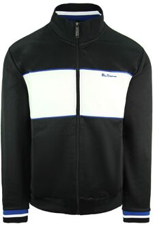 Ben Sherman zwart trainingsjack met panelen voor heren - maat S Veelkleurig