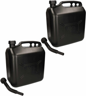 Ben Tools 2x Jerrycan zwart - 20 liter - inclusief schenktuit